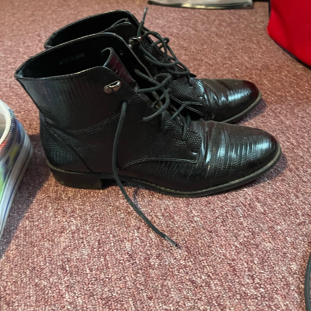Black ankle boots